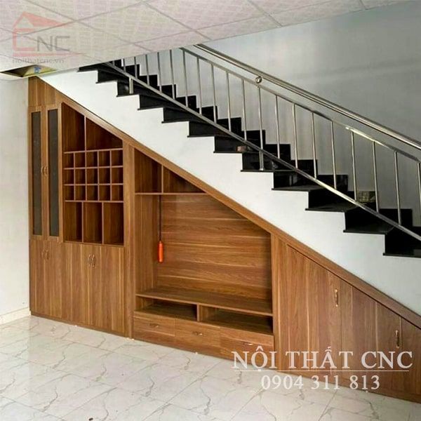 tủ gỗ gầm cầu thang