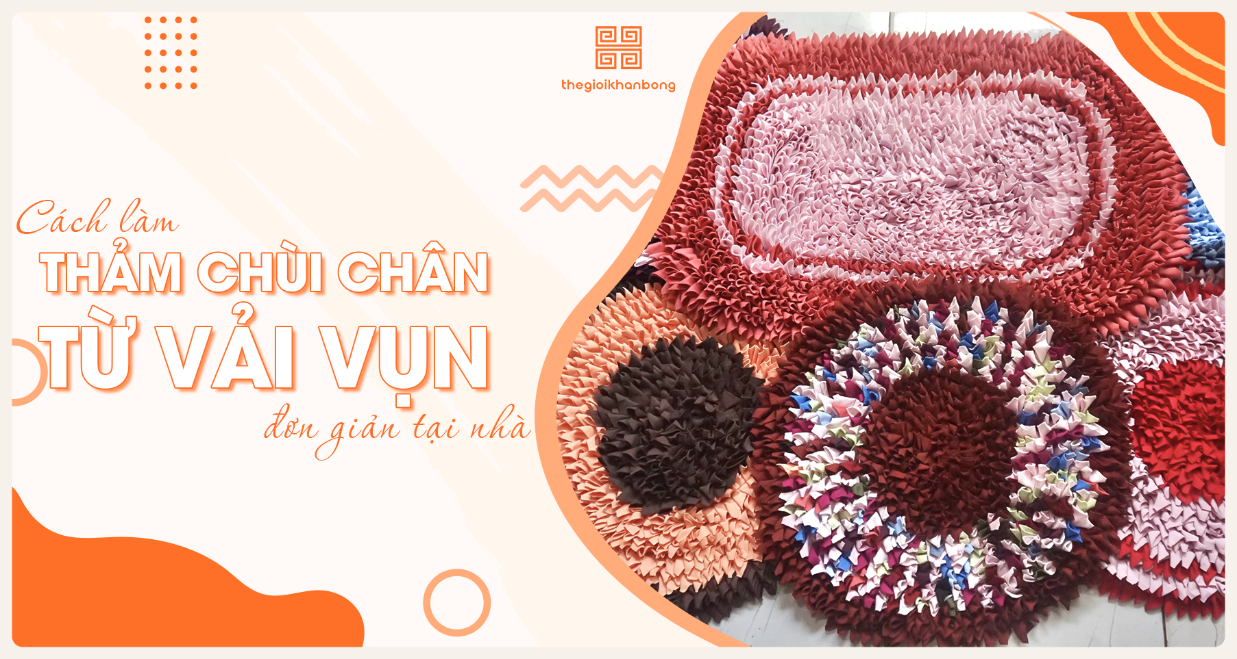 Cách làm thảm chùi chân từ vải vụn đơn giản tại nhà