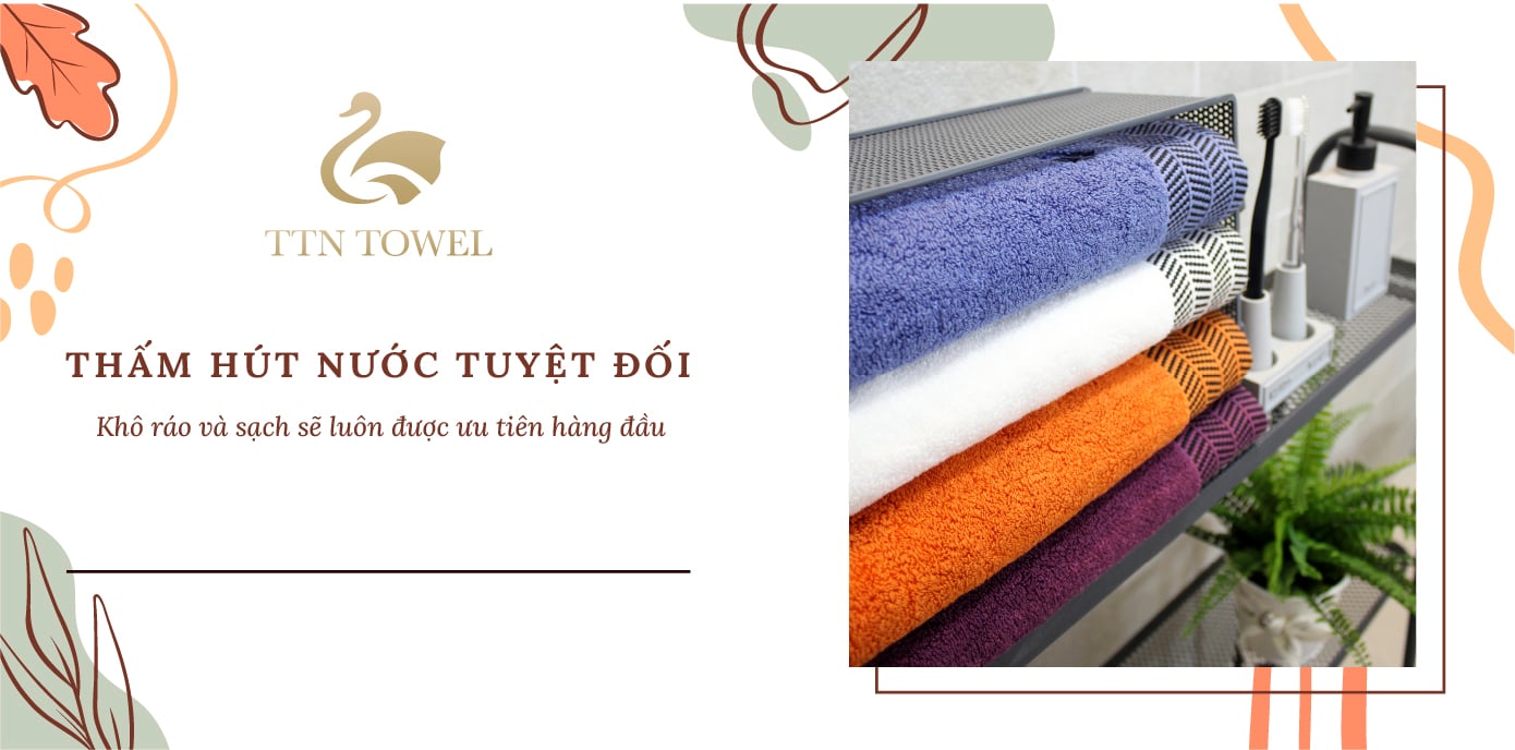 Khăn cotton với khả năng thấm hút nổi bật và ứng dụng đa dạng