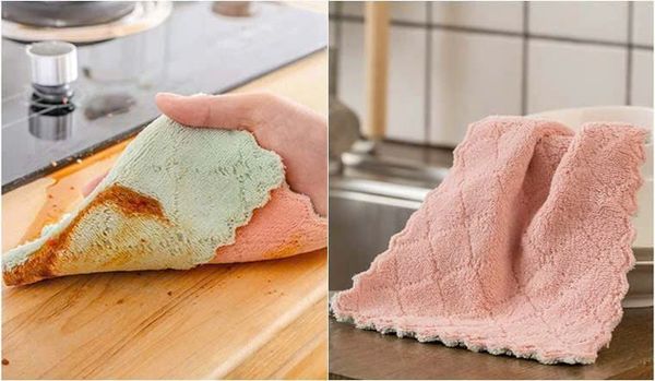 cách vệ sinh khăn lau bếp