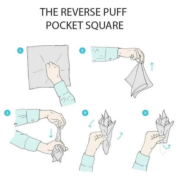 cách gấp khăn cài túi áo vest