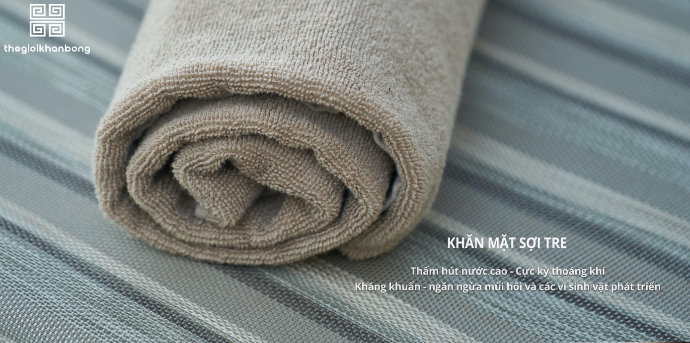 Khăn mặt sợi tre cao cấp - THẾ GIỚI KHĂN BÔNG