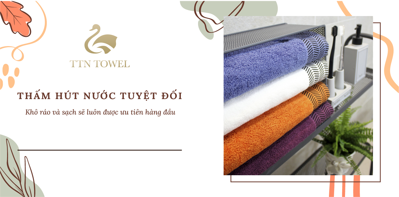 Khăn cotton - thấm hút nước tuyệt đối - THẾ GIỚI KHĂN BÔNG