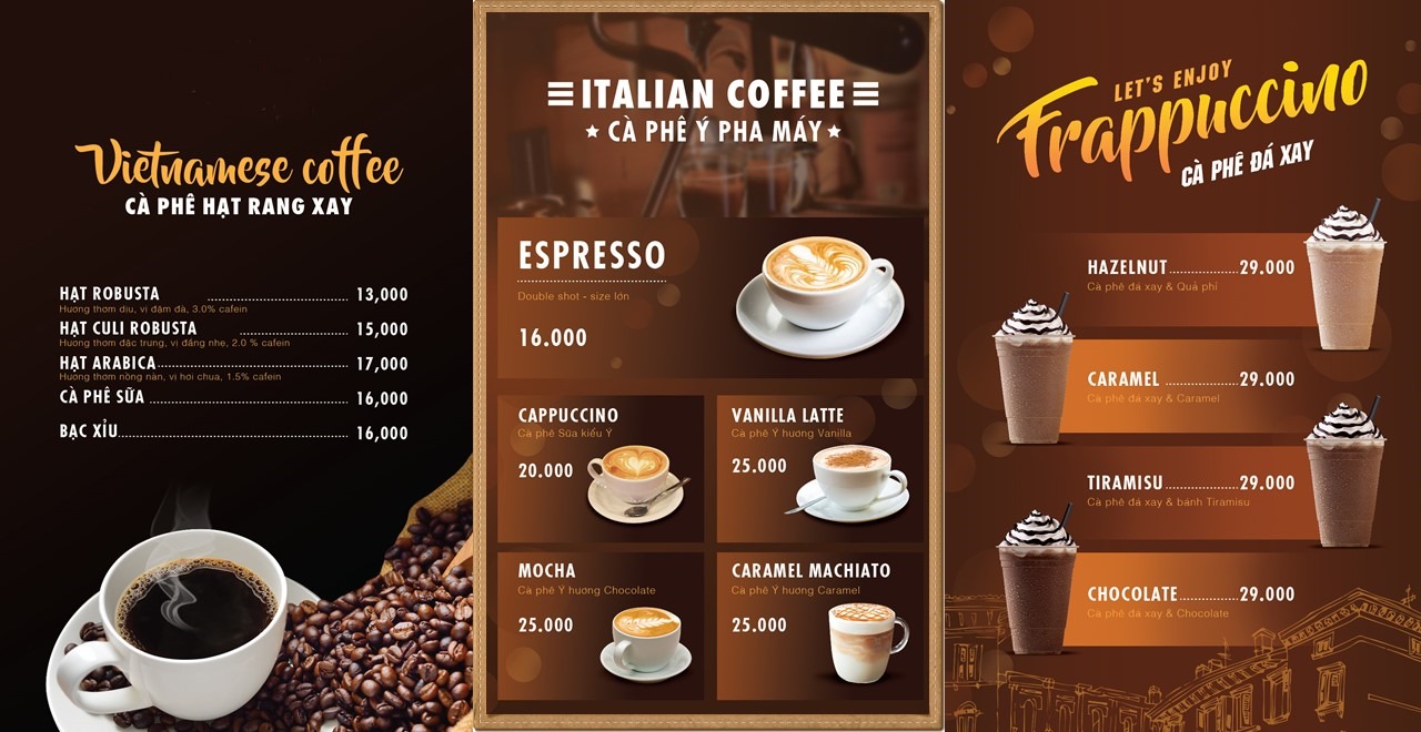 Tất tần tật các thức uống phải có trong menu quán cafe 2017 ...