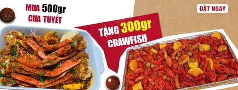 MUA CUA TUYẾT TẶNG CRAWFISH