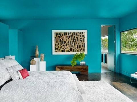 20+ Mẫu sơn phòng ngủ màu xanh ngọc đẹp mắt