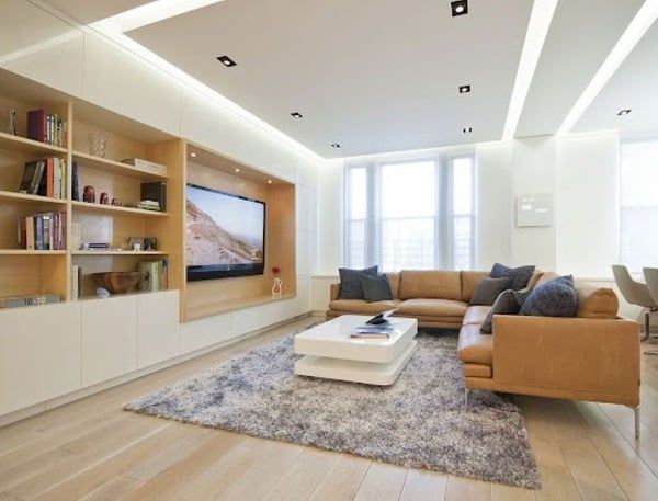 Mẫu sơn màu trắng sứ cho phòng khách sang trọng và cảm giác ấm cúng