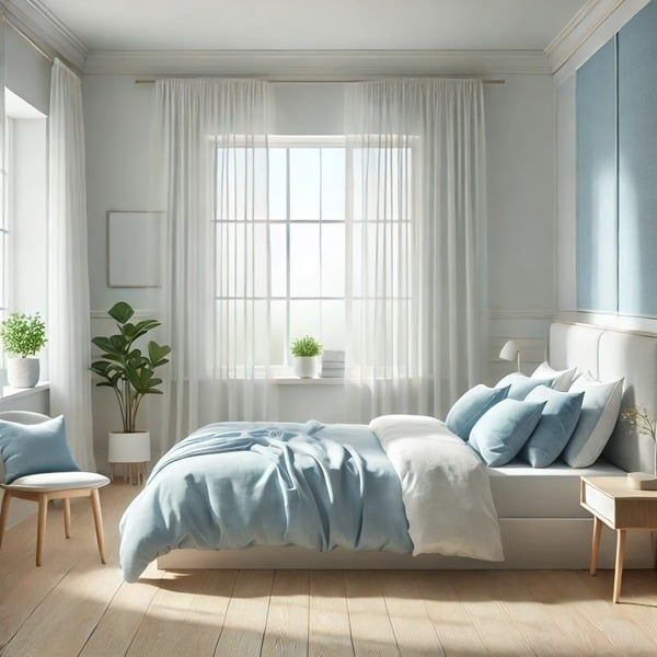 Sơn trắng - Xanh pastel - Tạo cảm giác nhẹ nhàng