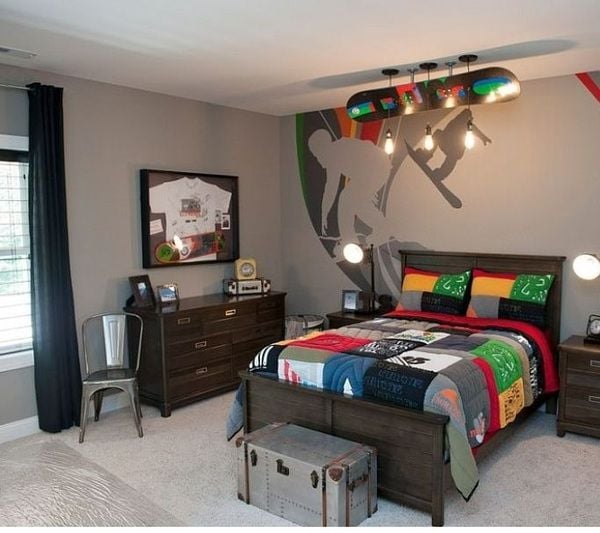 Sơn phòng ngủ màu xám hợp với những ai yêu thích phong cách hiện đại