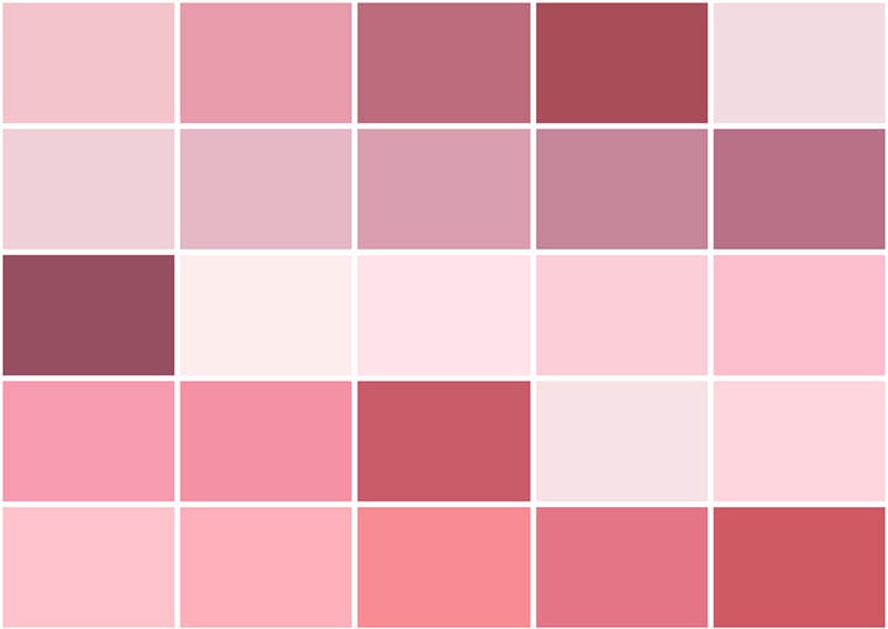 Một số mã màu Lustrous Pink&Red của Nippon