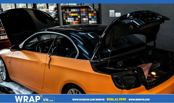  Wrap BMW 325i Cambio a Bright Orange Sport – WRAPVN