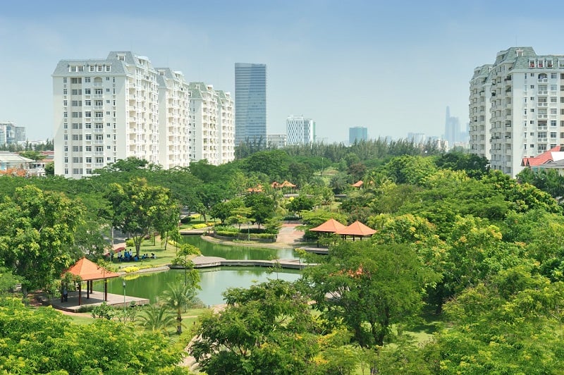khuôn viên của công viên Nam Sài Gòn