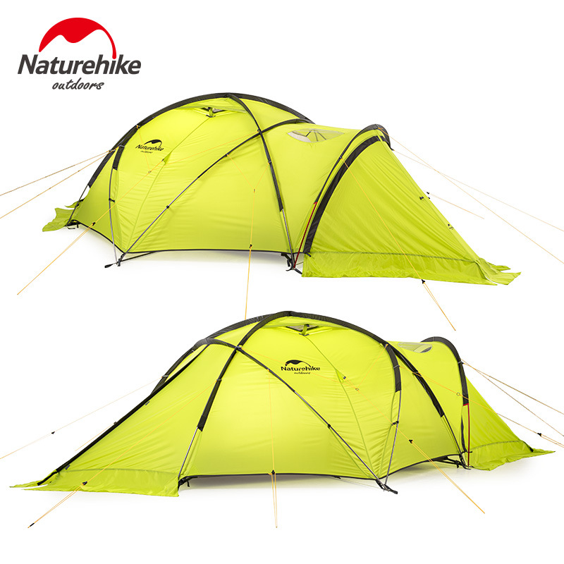 Lều cắm trại Naturehike NH19ZP012 màu vàng, được dựng chắc chắn