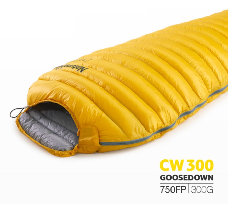 Túi ngủ lông vũ CW300 màu vàng