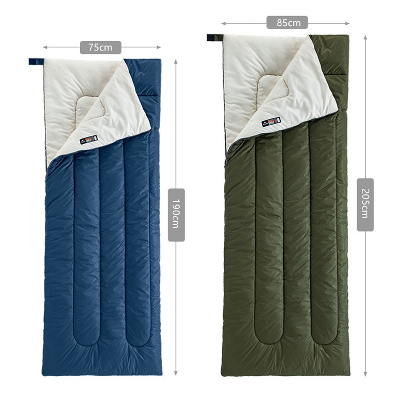 Kích thước túi ngủ xanh than size L và túi ngủ xanh rêu size XL