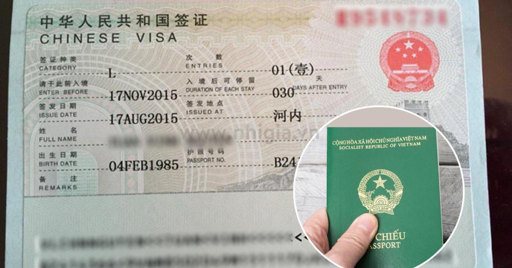 Hộ chiếu màu xanh và visa đi du lịch Trung Quốc