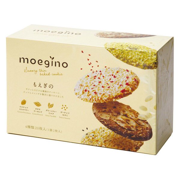 Bánh quy nướng mỏng MOEGINO 4 vị 20 chiếc mẫu mới - 4934675114297