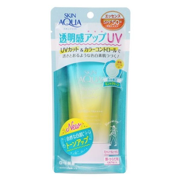 Kem chống nắng Sunplay Skin Aqua Mint Green Tone Up UV Essence