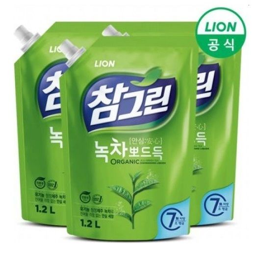 Nước Rửa Chén Cao Cấp Diệt Khuẩn Trà Xanh Lion 1,2L Hàn Quốc