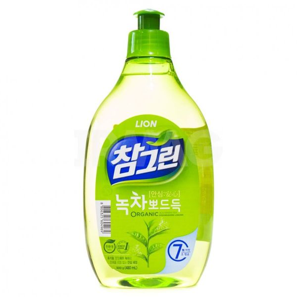 Nước rửa chén diệt khuẩn cao cấp trà xanh LION 500g - Nước rửa chén Organic