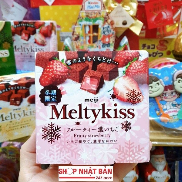 Chocolate Meiji Meltykiss Fruity strawberry vị Dâu tây 56gr