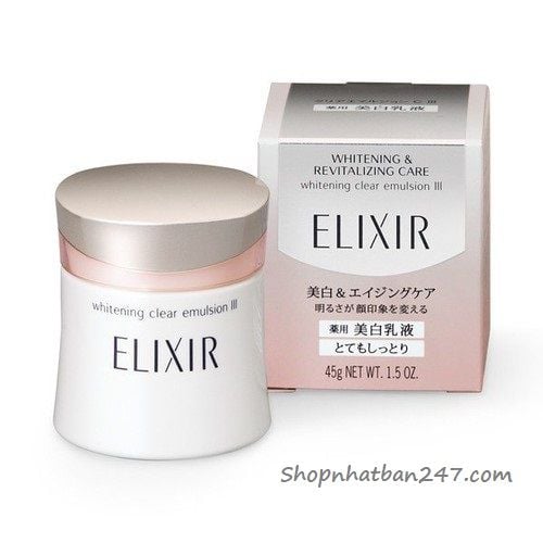 Sữa dưỡng da cao cấp Shiseido Elixir Whitening Clear Emulsion III 45g