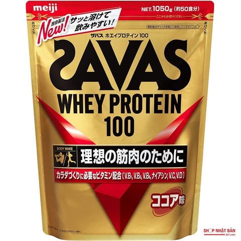  Bột tăng cơ Savas Whey Protein 100 Meiji