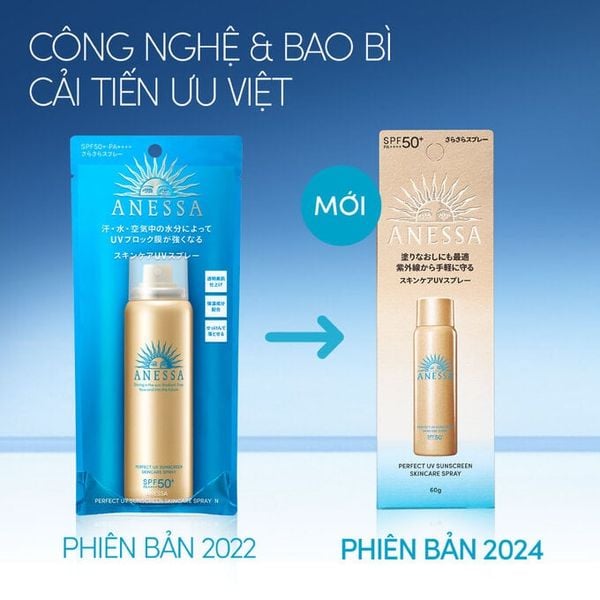 Xịt chống nắng Shiseido Anessa 60g SPF 50+ PA++++ Mẫu mới nhất