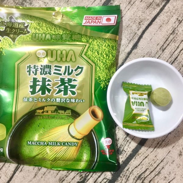 Kẹo trà xanh sữa UHA Nhật Bản