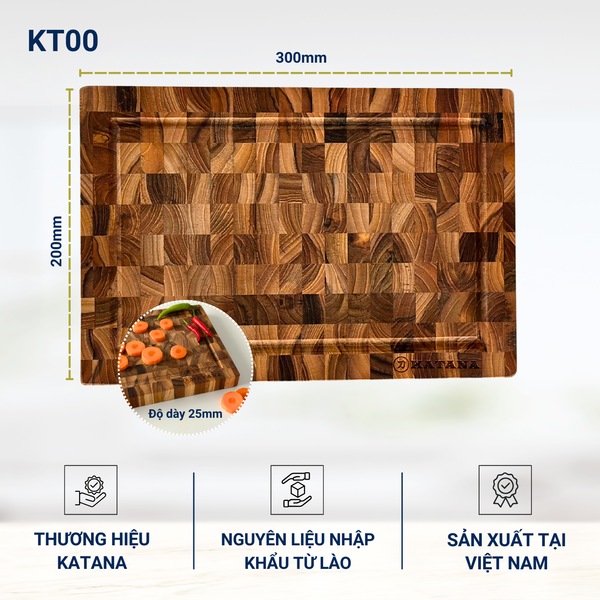 Thớt gỗ teak Katana KT00 & KT01