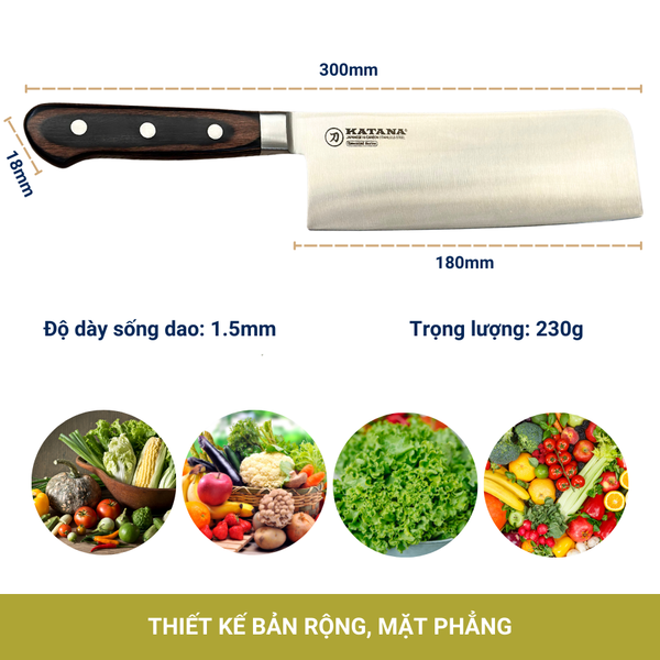 Dao thái làm bếp Katana Essential Nakiri 180mm
