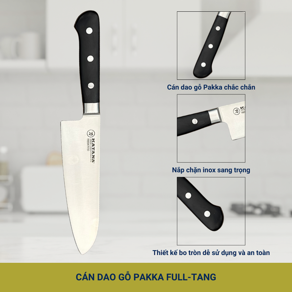 Dao thái làm bếp Katana Essential Santoku 165mm
