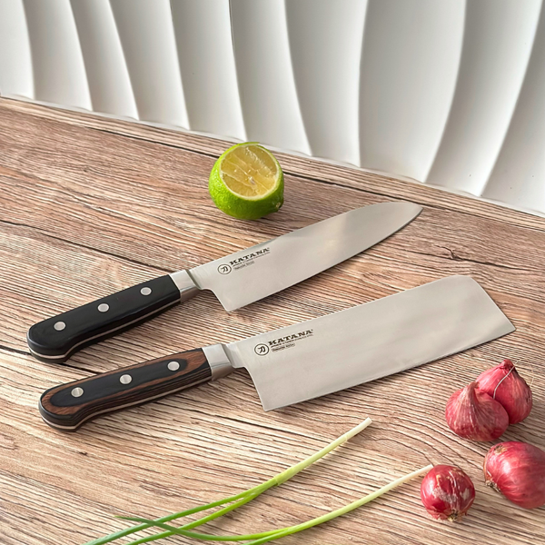 Bộ 2 Dao Thái Đa Năng Katana Essential Santoku & Nakiri