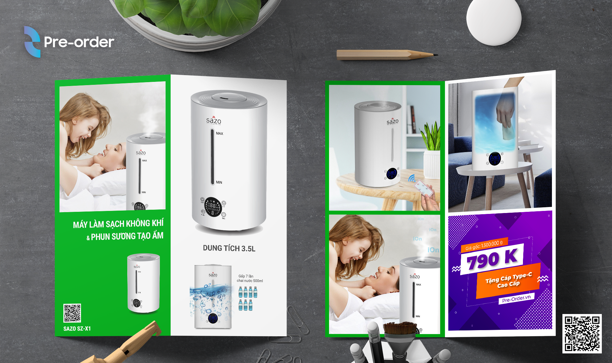 Máy tạo ẩm Sazo SZ-X1