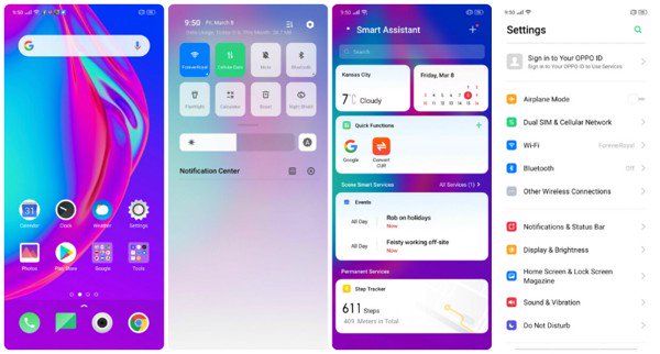 Oppo F11 Pro giao diện