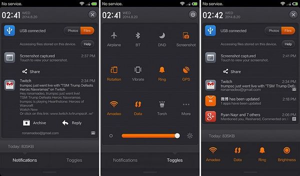 giao diện Xiaomi Mi 4 Ram 2GB Rom 16GB
