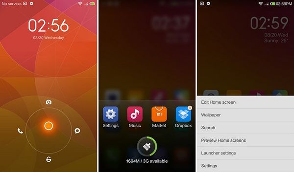 giao diện 2 Xiaomi Mi 4 Ram 2GB Rom 16GB