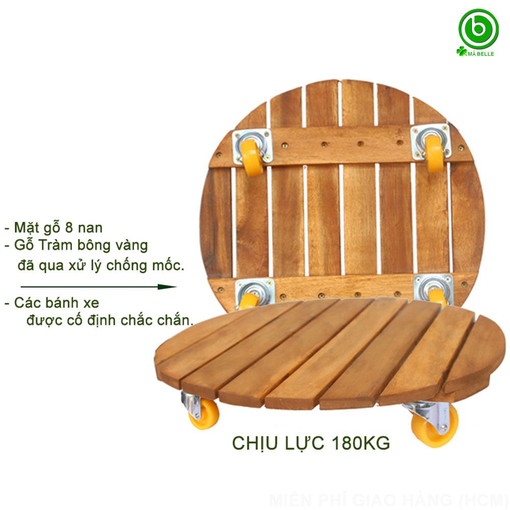 đê lót chậu cây di chuyển