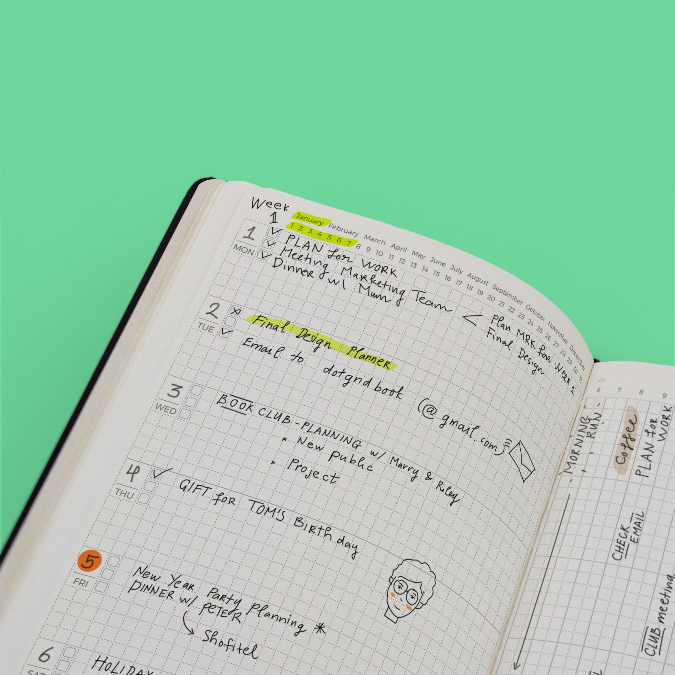 Hướng dẫn sử dụng sổ tay The Planner 2019 – Dot Grid Stationery