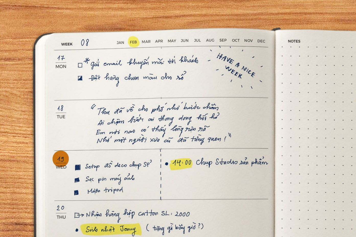 Hướng dẫn sử dụng sổ Planner 2020 của Dot Grid - Dot Grid Stationery