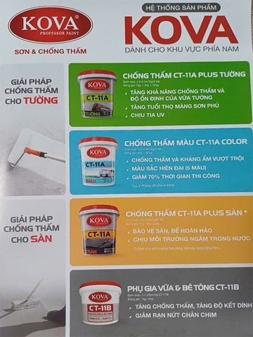 SƠN CHỐNG THẤM KOVA PHA XI MĂNG