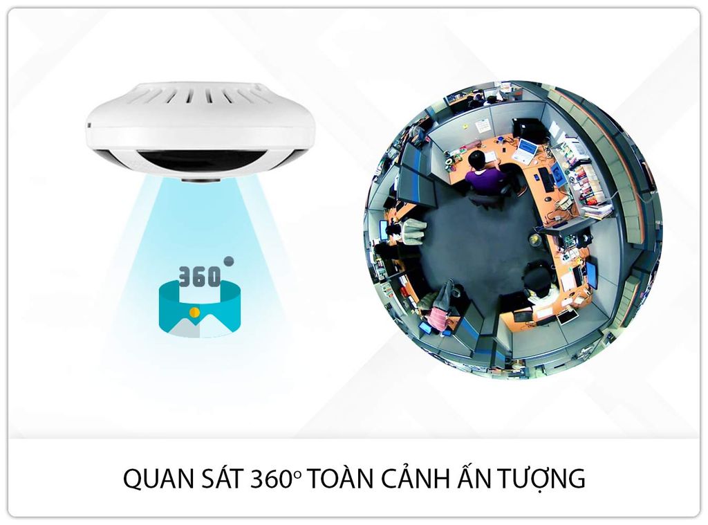 Camera Giám Sát 360 Toàn Cảnh Gắn Trần SmartZ SCR3603 IP Wifi Full HD