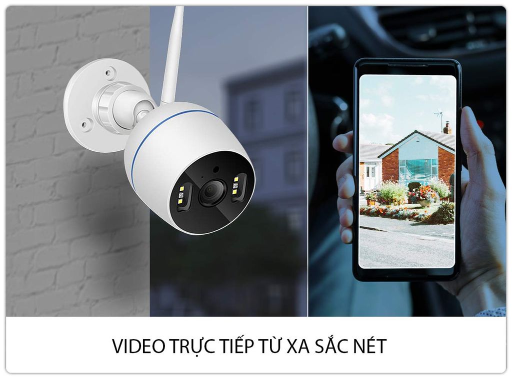 Camera IP Wifi Ngoài Trời SmartZ FX6 Full HD Tầm Nhìn Đêm Lên Tới 20M