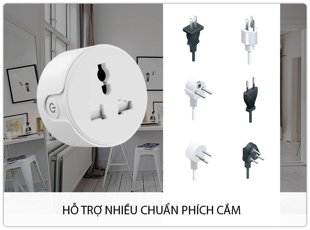 Ổ cắm điện thông minh wifi WS100 điều khiển từ xa