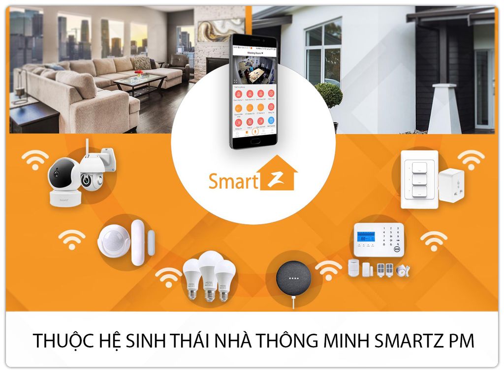 Công Tắc Rèm Cửa Thông Minh Wifi SmartZ WSC Mặt Kính Cảm Ứng