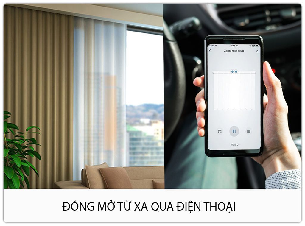 Động Cơ Motor Rèm Cửa Thông Minh SmartZ CZ3 Kết Nối Zigbee