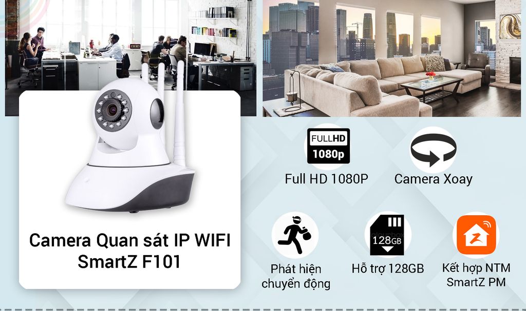 Camera IP WIFI SmartZ F101