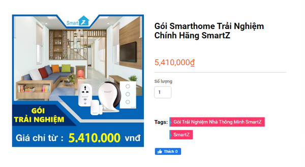 Gói Smarthome Trải Nghiệm Chính Hãng SmartZ