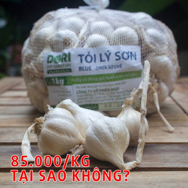 Tỏi Lý Sơn - Dori Blue - Túi 1kg - Chưa Sơ Chế 85000/kg