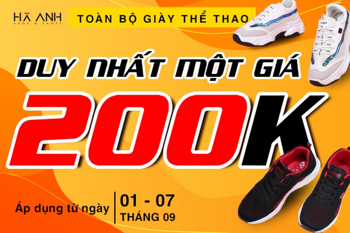 TIN HOT!!! TOÀN BỘ GIÀY THỂ THAO – DUY NHẤT MỘT GIÁ 200K